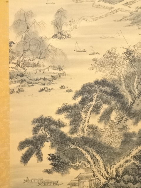 道具 ] - 道具 石道人筆 山水 肉筆絹本掛軸 | ネットショップ圭